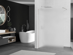 Mexen Kioto ścianka prysznicowa Walk-in 100 x 200 cm, szron 8 mm, nikiel szczotkowany - 800-100-101-97-30