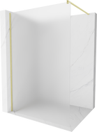 Mexen Kioto ścianka prysznicowa Walk-in 80 x 200 cm, szron 8 mm, złota szczotkowana - 800-080-101-55-30