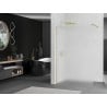Mexen Kioto ścianka prysznicowa Walk-in 140 x 200 cm, szron 8 mm, złota szczotkowana - 800-140-101-55-30
