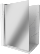 Mexen Kioto L ścianka prysznicowa Walk-in 90 x 200 cm, lustro, gun metal - 800-090-103-95-50