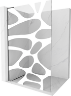 Mexen Kioto L ścianka prysznicowa Walk-in 90 x 200 cm, biała fala, gun metal - 800-090-103-95-97