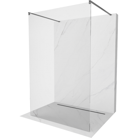 Mexen Kioto ścianka prysznicowa wolnostojąca 170 x 200 cm, transparent 8 mm, gun metal - 800-170-002-95-00