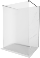 Mexen Kioto ścianka prysznicowa wolnostojąca 110 x 200 cm, prążki 8 mm, gun metal - 800-110-002-95-09