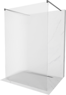 Mexen Kioto ścianka prysznicowa wolnostojąca 120 x 200 cm, prążki 8 mm, gun gray szczotkowany - 800-120-002-66-09