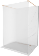 Mexen Kioto ścianka prysznicowa wolnostojąca 110 x 200 cm, prążki 8 mm, miedź szczotkowana - 800-110-002-65-09