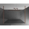 Mexen Kioto ścianka prysznicowa wolnostojąca 140 x 200 cm, prążki 8 mm, miedź szczotkowana - 800-140-002-65-09