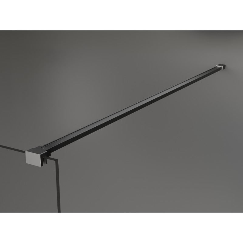 Mexen Kioto ścianka prysznicowa wolnostojąca 100 x 200 cm, czarny wzór 8 mm, gun metal - 800-100-002-95-78