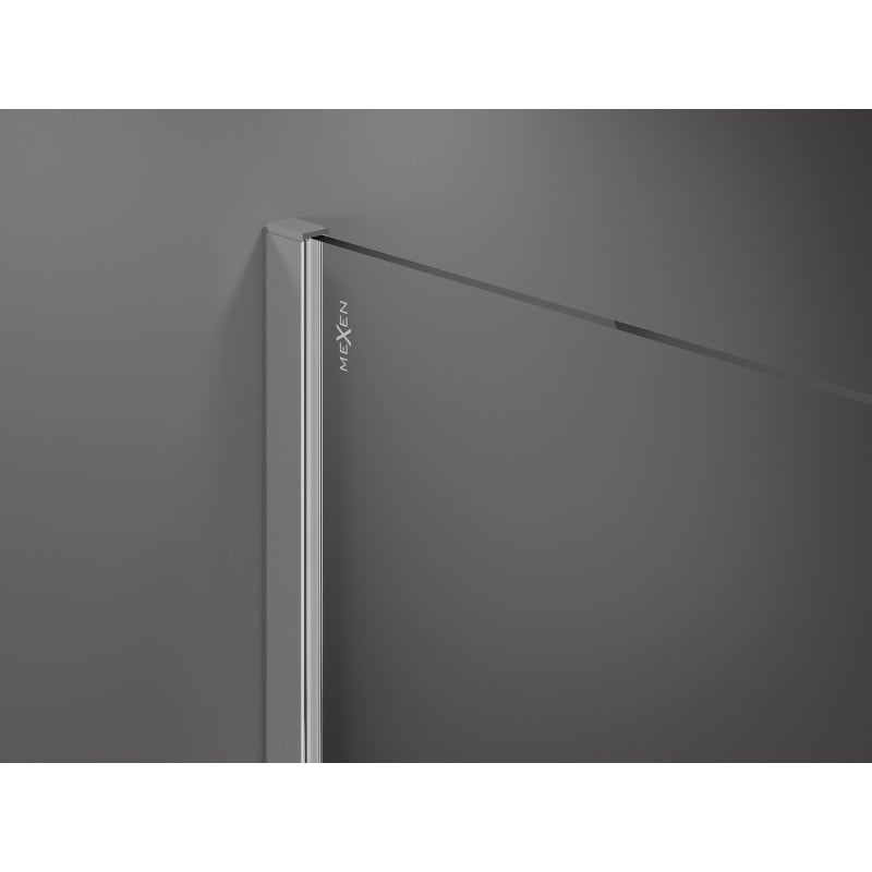 Mexen Kioto ścianka prysznicowa Walk-in 80 x 200 cm, biała fala 8 mm, chrom - 800-080-101-01-97