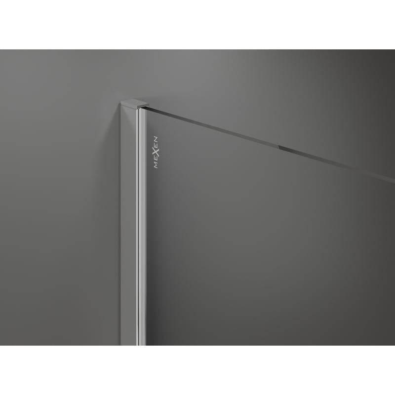 Mexen Kioto-R ścianka prysznicowa zaokrąglona Walk-in 100 x 200 cm, transparent 8 mm, chrom - 800-100-101-01-06
