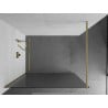 Mexen Kioto ścianka prysznicowa Walk-in 80 x 200 cm, prążki 8 mm, złota szczotkowana - 800-080-101-55-09