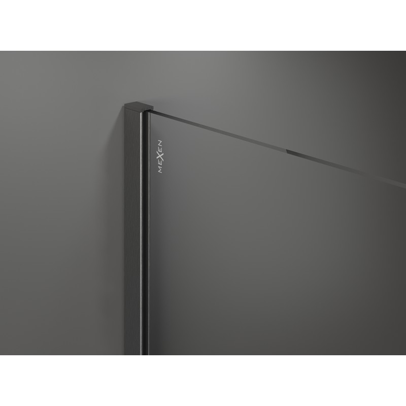 Mexen Kioto ścianka prysznicowa Walk-in 130 x 200 cm, prążki 8 mm, gun gray szczotkowany - 800-130-101-66-09