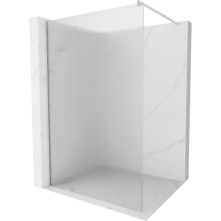Mexen Kioto ścianka prysznicowa Walk-in 70 x 200 cm, prążki 8 mm, nikiel szczotkowany - 800-070-101-97-09