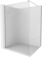 Mexen Kioto ścianka prysznicowa Walk-in 140 x 200 cm, prążki 8 mm, nikiel szczotkowany - 800-140-101-97-09