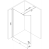 Mexen Kioto-R ścianka prysznicowa zaokrąglona Walk-in 160 x 200 cm, transparent 8 mm, złota - 800-160-101-50-06