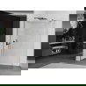 Mexen Kioto-R ścianka prysznicowa zaokrąglona Walk-in 110 x 200 cm, transparent 8 mm, gun gray szczotkowany - 800-110-101-66-06