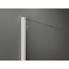 Mexen Kioto ścianka prysznicowa Walk-in 100 x 200 cm, czarna kratka 8 mm, biała - 800-100-101-20-77