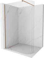 Mexen Kioto-R ścianka prysznicowa zaokrąglona Walk-in 100 x 200 cm, transparent 8 mm, miedź szczotkowana - 800-100-101-65-06
