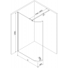 Mexen Kioto-R ścianka prysznicowa zaokrąglona Walk-in 100 x 200 cm, transparent 8 mm, nikiel szczotkowany - 800-100-101-97-06