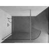 Mexen Kioto-R ścianka prysznicowa zaokrąglona Walk-in 120 x 200 cm, transparent 8 mm, nikiel szczotkowany - 800-120-101-97-06