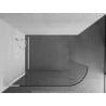 Mexen Kioto-R L ścianka prysznicowa zaokrąglona Walk-in 90 x 200 cm, transparent, biała - 800-090-103-20-06