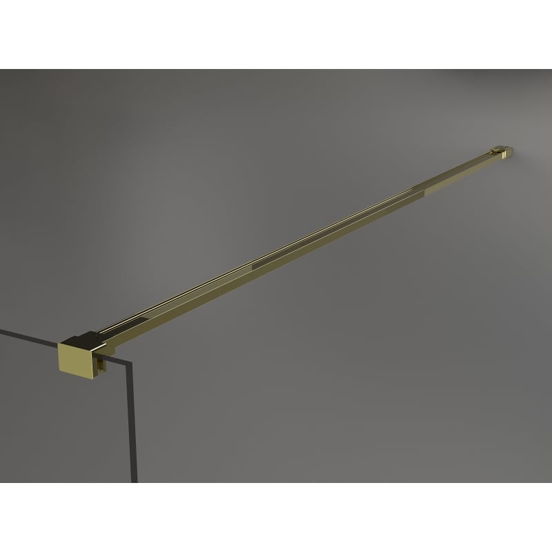 Mexen Kioto ścianka prysznicowa Walk-in 110 x 200 cm, transparent 8 mm, złota - 800-110-101-50-00