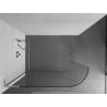 Mexen Kioto-R L ścianka prysznicowa zaokrąglona Walk-in 80 x 200 cm, transparent, nikiel szczotkowany - 800-080-103-97-06