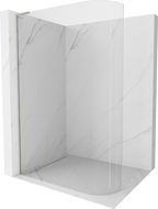 Mexen Kioto-R L ścianka prysznicowa zaokrąglona Walk-in 100 x 200 cm, transparent, nikiel szczotkowany - 800-100-103-97-06