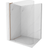 Mexen Kioto-R L ścianka prysznicowa zaokrąglona Walk-in 80 x 200 cm, transparent, różowe złoto - 800-080-103-60-06