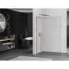 Mexen Kioto-R L ścianka prysznicowa zaokrąglona Walk-in 120 x 200 cm, transparent, różowe złoto - 800-120-103-60-06