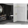 Mexen Kioto-R L ścianka prysznicowa zaokrąglona Walk-in 80 x 200 cm, transparent, złota - 800-080-103-50-06