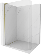 Mexen Kioto-R L ścianka prysznicowa zaokrąglona Walk-in 100 x 200 cm, transparent, złota - 800-100-103-50-06