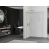 Mexen Kioto-R L ścianka prysznicowa zaokrąglona Walk-in 90 x 200 cm, transparent, złota szczotkowana - 800-090-103-55-06