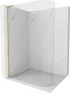 Mexen Kioto-R L ścianka prysznicowa zaokrąglona Walk-in 110 x 200 cm, transparent, złota szczotkowana - 800-110-103-55-06