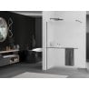 Mexen Kioto+ ścianka prysznicowa z półką Walk-in 100 x 200 cm, szron, gun gray szczotkowany - 800-100-121-66-30