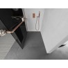 Mexen Kioto+ ścianka prysznicowa z półką Walk-in 80 x 200 cm, grafit, miedź szczotkowana - 800-080-121-65-40