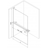 Mexen Kioto+ L ścianka prysznicowa z półką Walk-in 50 x 200 cm, transparent, chrom - 800-050-123-01-00