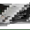 Mexen Kioto+ L ścianka prysznicowa z półką Walk-in 90 x 200 cm, transparent, gun metal - 800-090-123-95-00