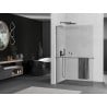 Mexen Kioto+ L ścianka prysznicowa z półką Walk-in 65 x 200 cm, transparent, gun metal - 800-065-123-95-00