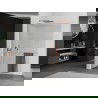 Mexen Kioto+ L ścianka prysznicowa z półką Walk-in 70 x 200 cm, transparent, miedź szczotkowana - 800-070-123-65-00