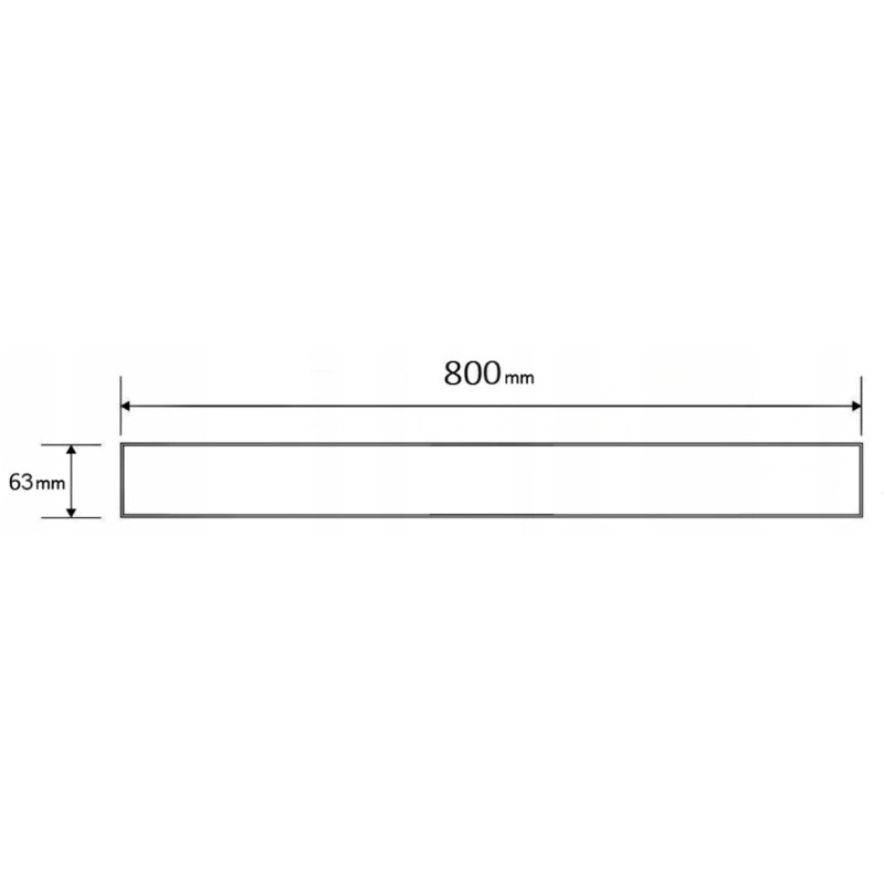Mexen Flat M22 maskownica do odpływu liniowego 80 cm, inox - 1029080
