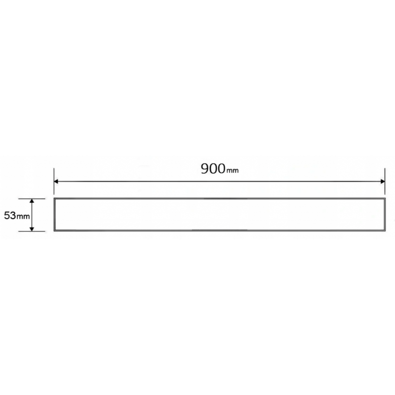 Mexen Flat M13 maskownica 2w1 do odpływu liniowego 90 cm, czarna - 1719090