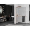 Mexen Kioto+ L ścianka prysznicowa z półką Walk-in 65 x 200 cm, transparent, różowe złoto - 800-065-123-60-00