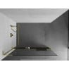 Mexen Kioto+ L ścianka prysznicowa z półką Walk-in 75 x 200 cm, transparent, złota - 800-075-123-50-00