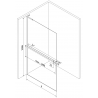Mexen Kioto+ L ścianka prysznicowa z półką Walk-in 50 x 200 cm, transparent, złota szczotkowana - 800-050-123-55-00