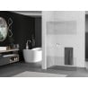Mexen Kioto+ L ścianka prysznicowa z półką Walk-in 70 x 200 cm, transparent/szron, biała - 800-070-123-20-35