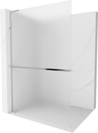 Mexen Kioto+ L ścianka prysznicowa z półką Walk-in 100 x 200 cm, szron, chrom - 800-100-123-01-30