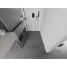 Mexen Kioto+ L ścianka prysznicowa z półką Walk-in 70 x 200 cm, transparent/szron, czarna - 800-070-123-70-35
