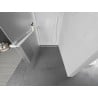 Mexen Kioto+ L ścianka prysznicowa z półką Walk-in 80 x 200 cm, szron, biała - 800-080-123-20-30