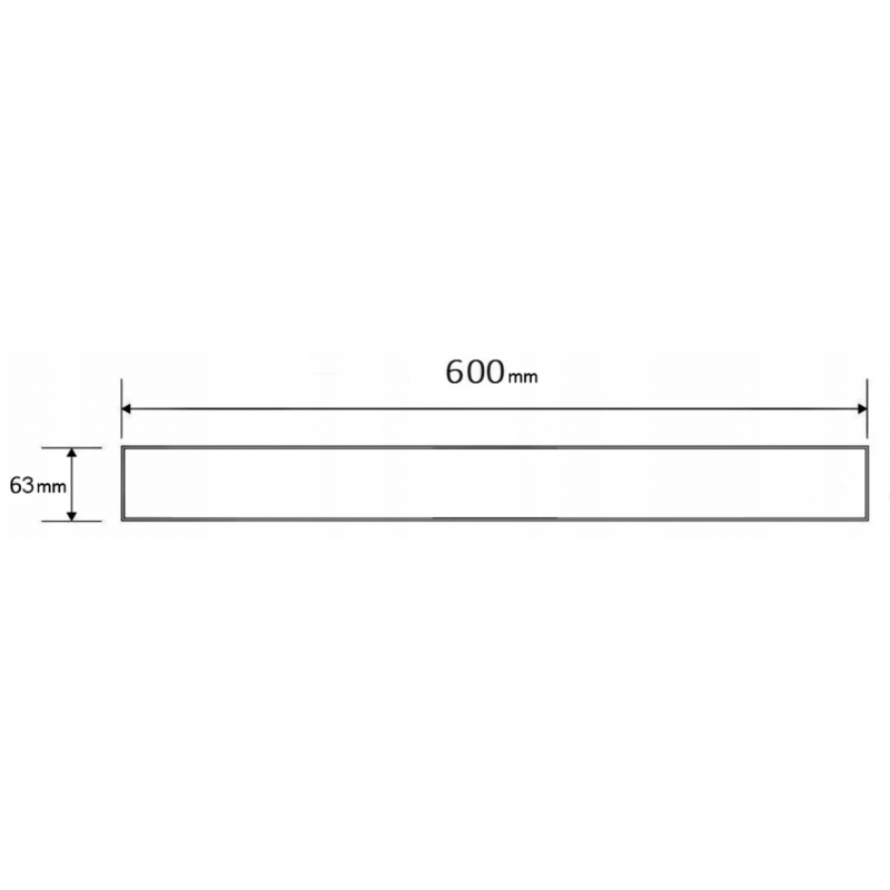 Mexen Flat M08 maskownica do odpływu liniowego 60 cm, czarna - 1725060