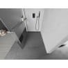 Mexen Kioto+ L ścianka prysznicowa z półką Walk-in 80 x 200 cm, transparent/szron, gun metal - 800-080-123-95-35